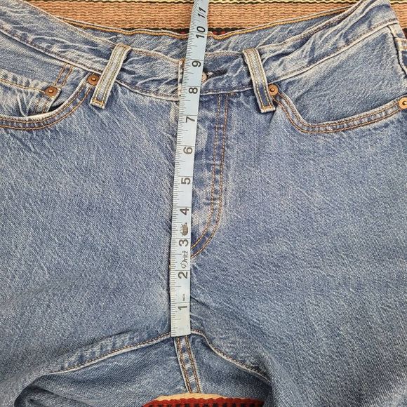 Levis 501 Straight Leg Button Fly Jeans Sz 26 Medium Wash Mid Rise 100% Cotton - Picture 7 of 9
